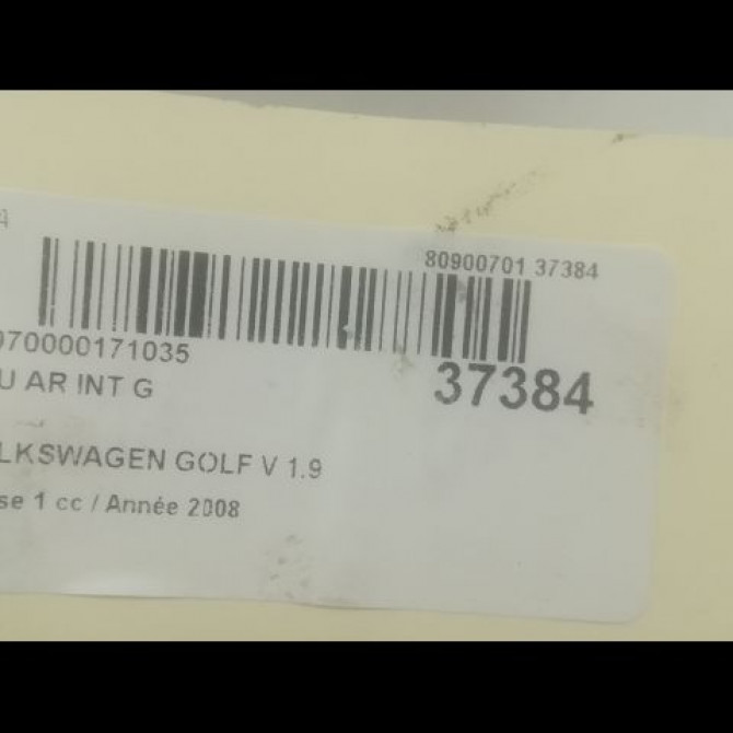 Feu arrière interieur gauche occasion VOLKSWAGEN GOLF V Phase 1 11-2003->10-2008 1.9 TDI 105ch 1K6945093K 3