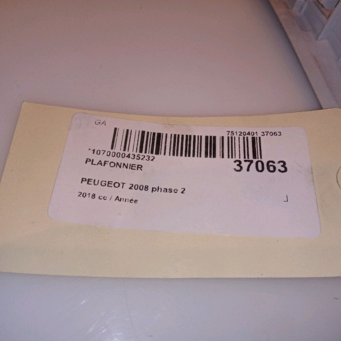 Plafonnier occasion PEUGEOT 2008 phase 2 06-2016->... 96781443PR 5