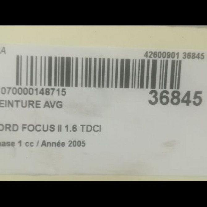 Ceinture avant gauche occasion FORD FOCUS II Phase 1 09-2004->12-2007 1.6 TDCI 110ch 1386697 4