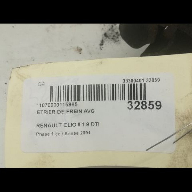 Etrier de frein avant gauche occasion RENAULT CLIO II Phase 1 03-1998->06-2001 1.9 DTI 7701207958 3