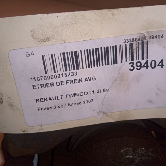 Etrier de frein avant gauche occasion RENAULT TWINGO I Phase 3 08-2000->06-2007 1.2i 8v 60ch 7701207958 4
