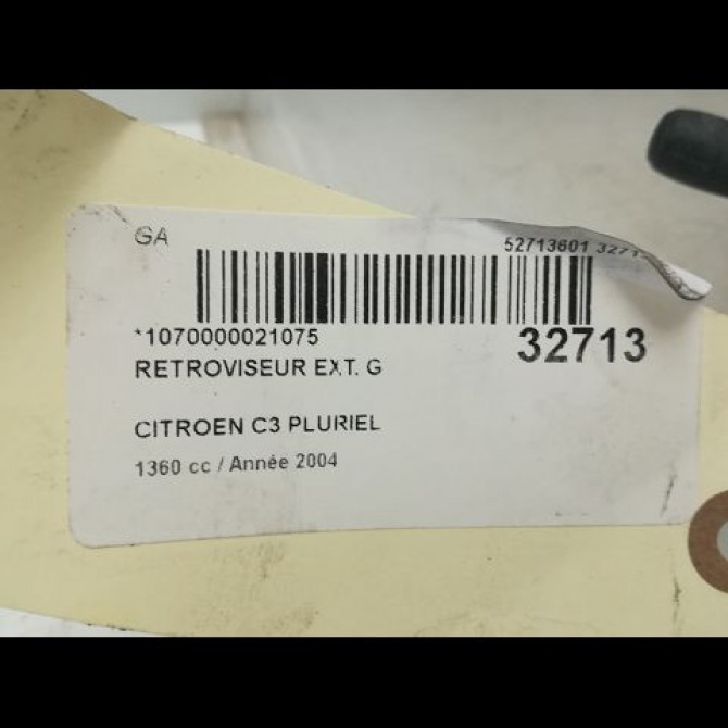Retroviseur exterieur gauche occasion CITROEN C3 PLURIEL I Phase 1 04-2003->09-2008 1.4i 8149RV 3