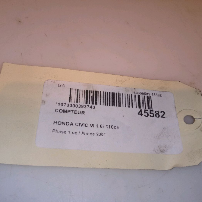 Compteur occasion HONDA CIVIC VI Phase 1 03-2001->12-2003 1.6i 110ch 78100S6DS32 5