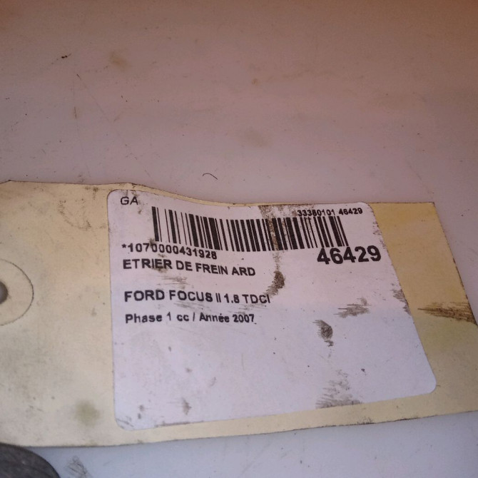 Etrier de frein arrière droit occasion FORD FOCUS II Phase 1 09-2004->12-2007 1.8 TDCI 115ch 4