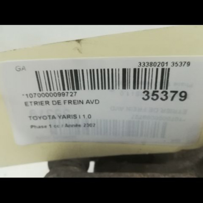 Etrier de frein avant droit occasion TOYOTA YARIS I Phase 1 04-1999->03-2003 1.0 4773009020 3