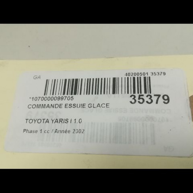 Commande essuie glace occasion TOYOTA YARIS I Phase 1 04-1999->03-2003 1.0 846520D010 4