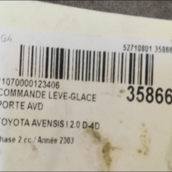 Commande lève-glace porte avant droite occasion TOYOTA AVENSIS I Phase 2 09-2000->05-2003 2.0 D-4D 8481005050 3