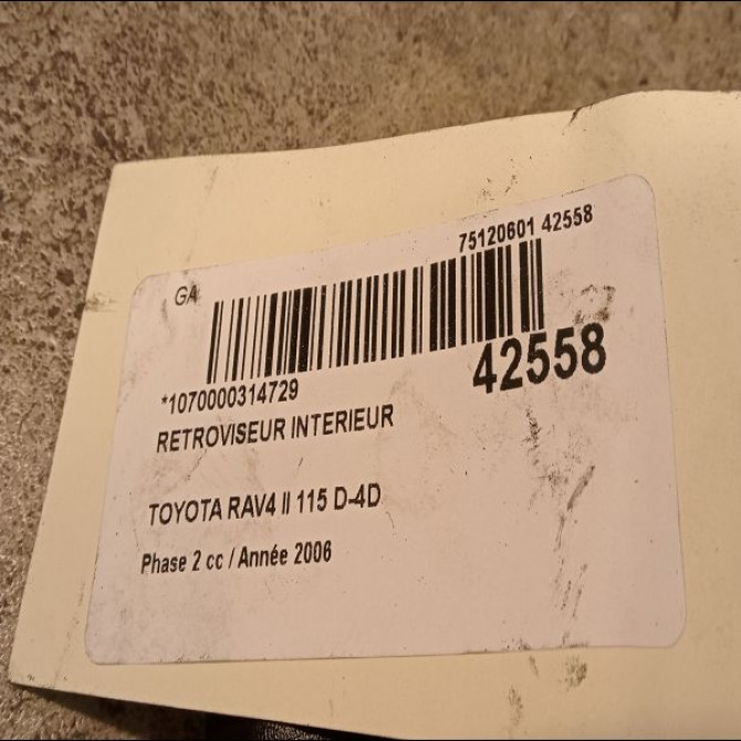 Retroviseur interieur occasion TOYOTA RAV4 II Phase 2 10-2003->12-2005 115 D-4D 8781005042 3