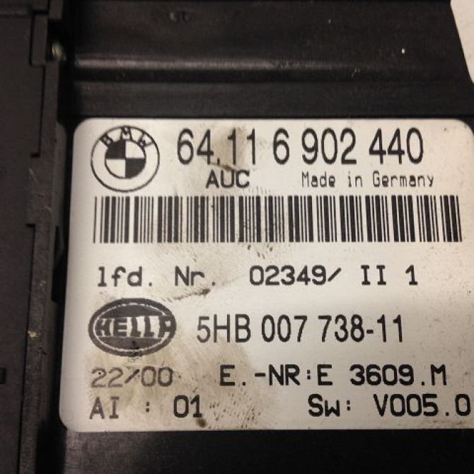 Commande de chauffage occasion B.M.W. SERIE 3 IV Phase 2 09-2001->03-2005 320d 64118373981 2