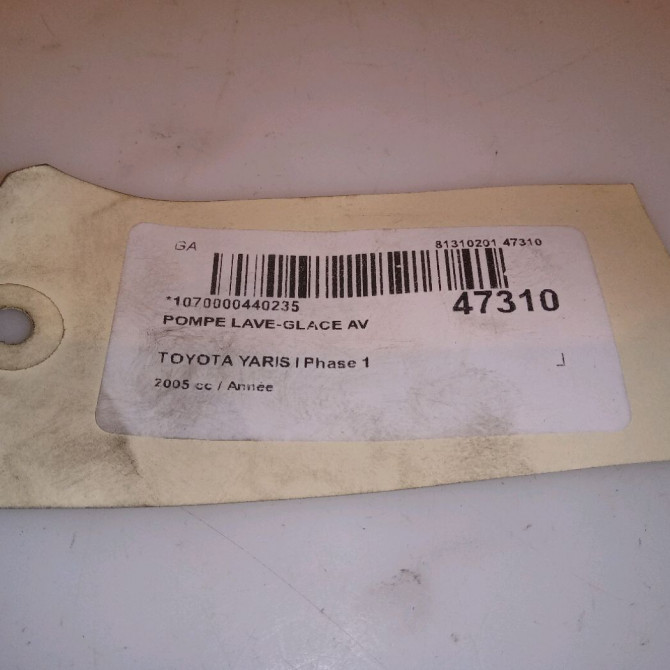 Pompe lave-glace avant occasion TOYOTA YARIS I Phase 1 04-1999->03-2003 8533005031 4