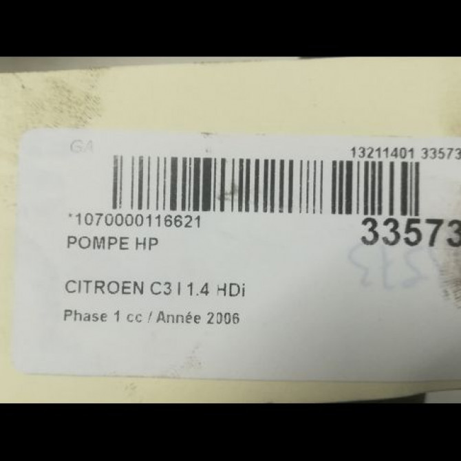 Pompe hp occasion CITROEN C3 I Phase 1 04-2002->10-2005 1.4 HDi 1920EP 5