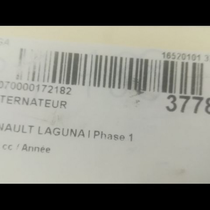 Alternateur occasion RENAULT LAGUNA I Phase 1 01-1994->04-1998 8200205612 4