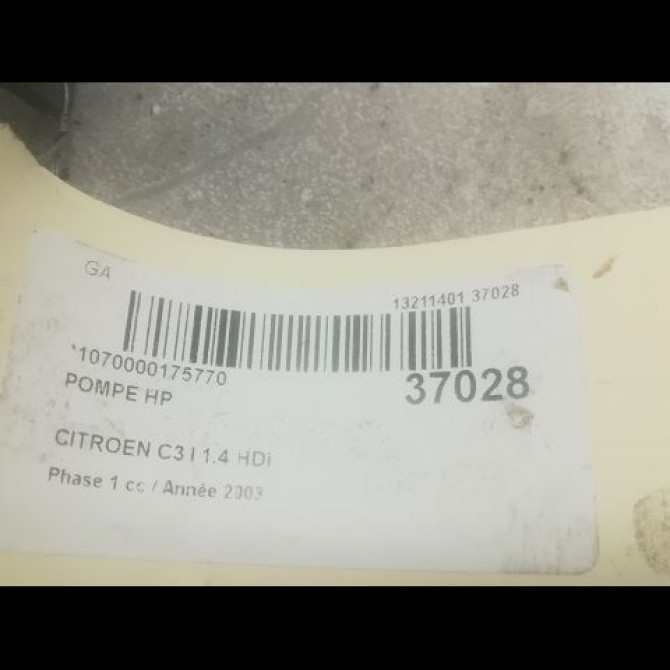 Pompe hp occasion CITROEN C3 I Phase 1 04-2002->10-2005 1.4 HDi 1920EP 4