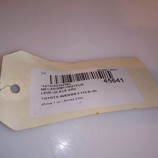 Mecanisme+moteur leve-glace ard occasion TOYOTA AVENSIS II phase 1 05-2003->08-2006 115 D-4D 6983005100 4