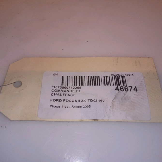 Commande de chauffage occasion FORD FOCUS II Phase 1 09-2004->12-2007 2.0 TDCI 16v 135ch 1463861 4
