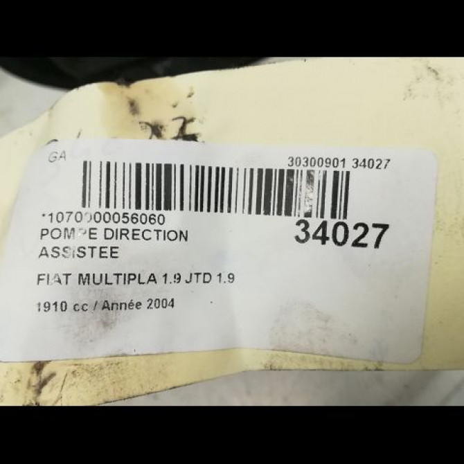 Pompe direction assistee occasion FIAT MULTIPLA Phase 1 01-1999->09-2004 46534757 4
