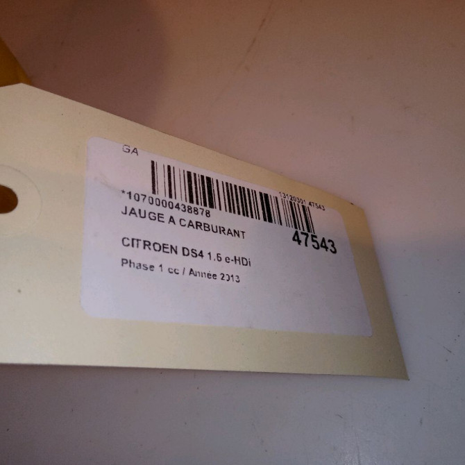 Jauge a carburant occasion CITROEN DS4 Phase 1 01-2011->03-2016 1.6 e-HDi 110ch 1525WL 5