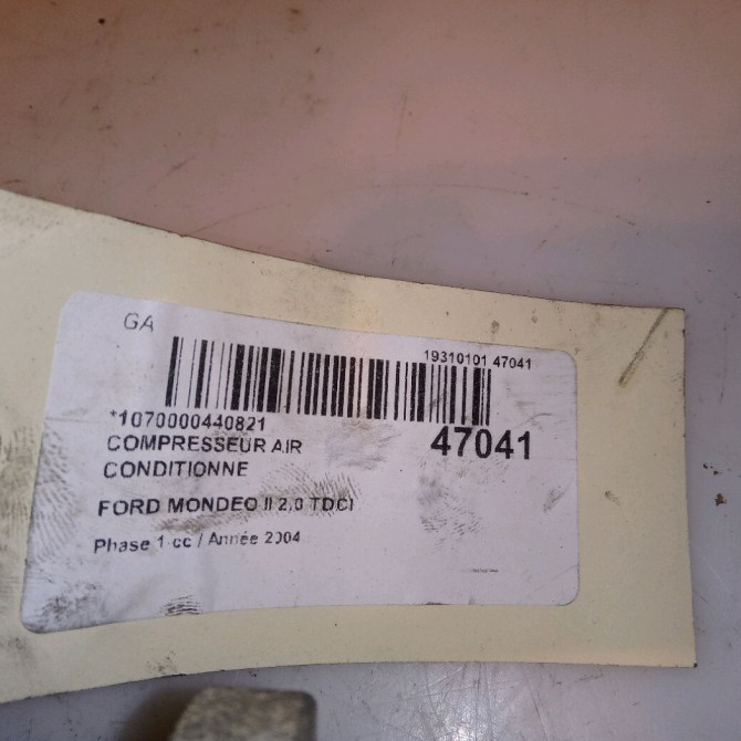 Compresseur air conditionne occasion FORD MONDEO II Phase 1 09-2000->06-2007 2.0 TDCI 115ch 5222062 7