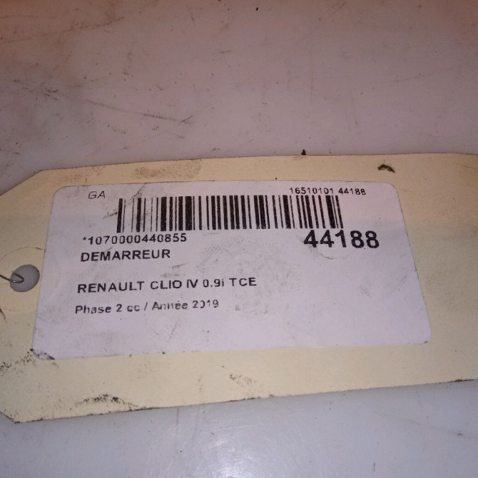Démarreur occasion RENAULT CLIO IV Phase 2 08-2016->... 0.9i TCE 7