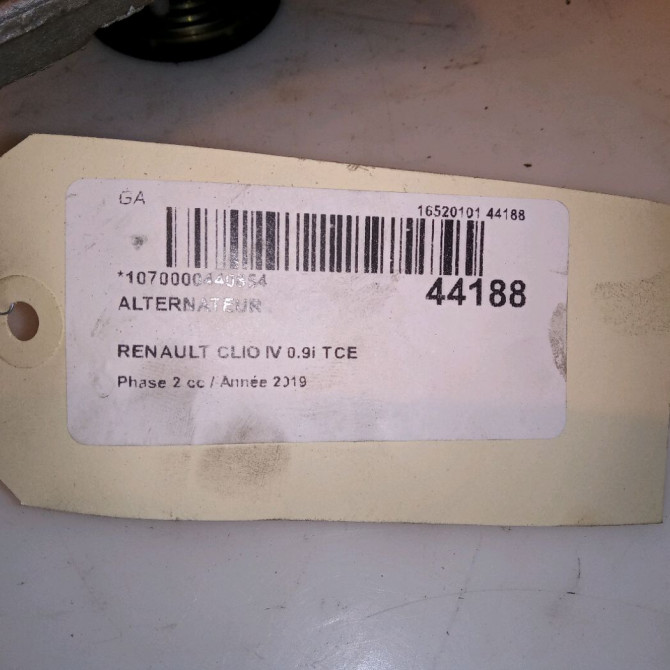 Alternateur occasion RENAULT CLIO IV Phase 2 08-2016->... 0.9i TCE 7