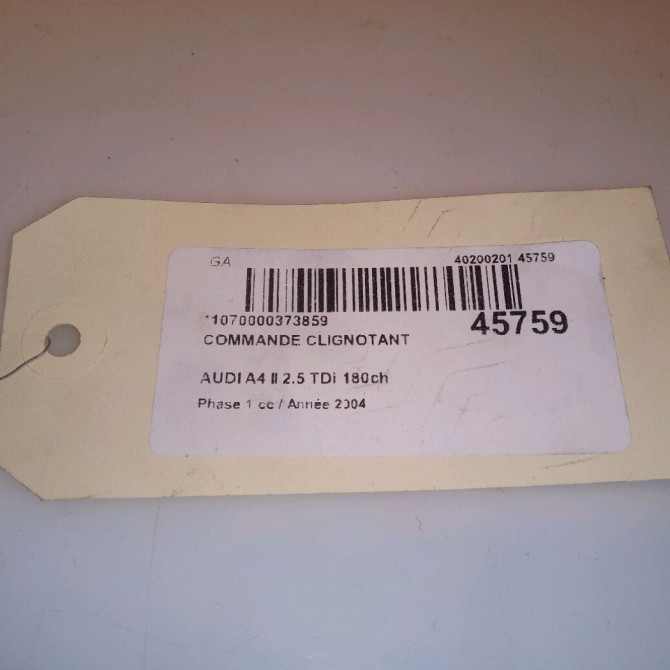 Commande clignotant occasion AUDI A4 II Phase 1 01-2001->11-2004 2.5 TDi 180ch 8E0941531A5PR 4