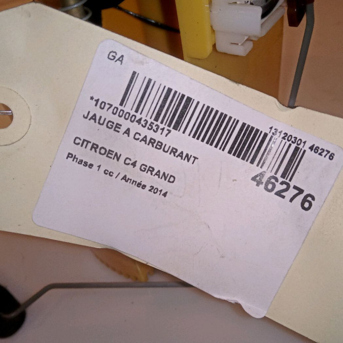 Jauge a carburant occasion CITROEN C4 GRAND PICASSO II Phase 1 04-2013->... 1.6 e-HDi 115ch 9674722680 4