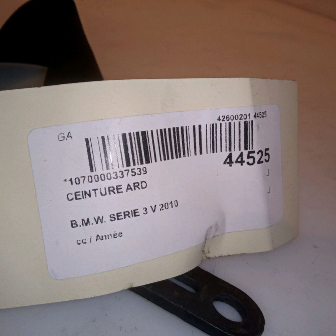 Ceinture arrière droite occasion B.M.W. SERIE 3 V 72117244210 3