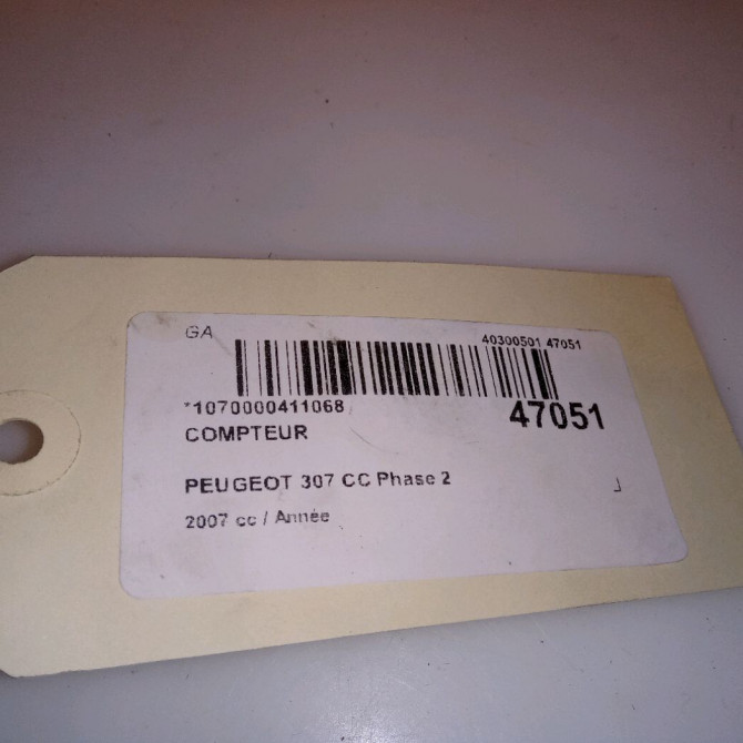 Compteur occasion PEUGEOT 307 CC Phase 2 06-2005->06-2008 6103L7 4