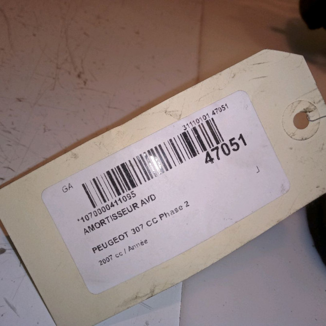 Amortisseur avant droit occasion PEUGEOT 307 CC Phase 2 06-2005->06-2008 5202LR 3