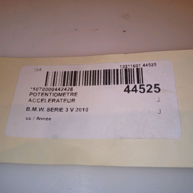 Potentiometre accelerateur occasion B.M.W. SERIE 3 V 5