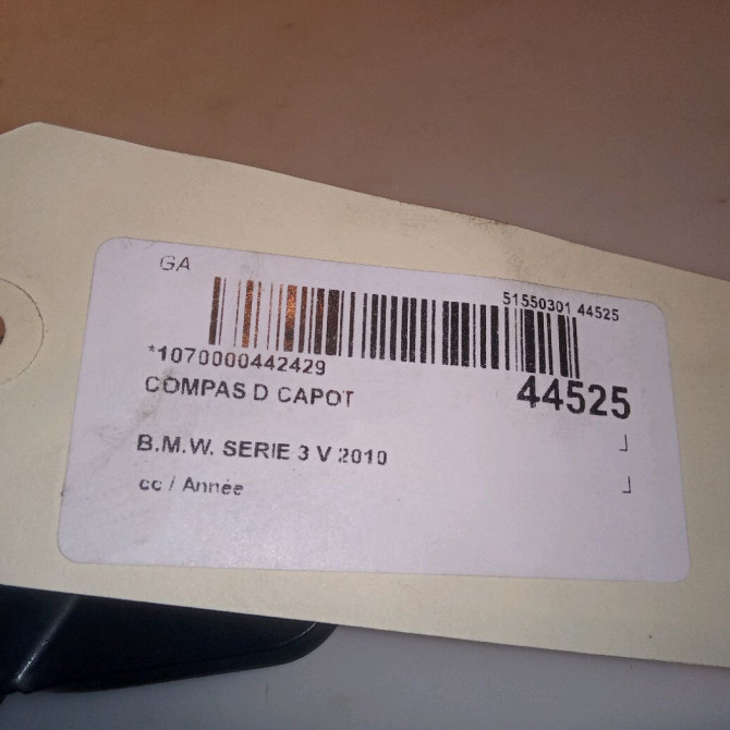 Compas d capot occasion B.M.W. SERIE 3 V 41617210678 4