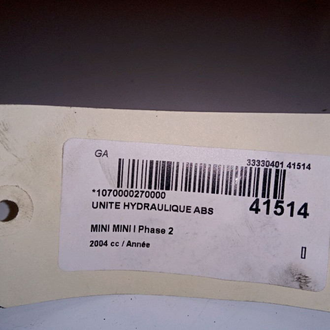 Unité hydraulique ABS occasion MINI MINI I Phase 2 07-2004->09-2006 34516765324 7