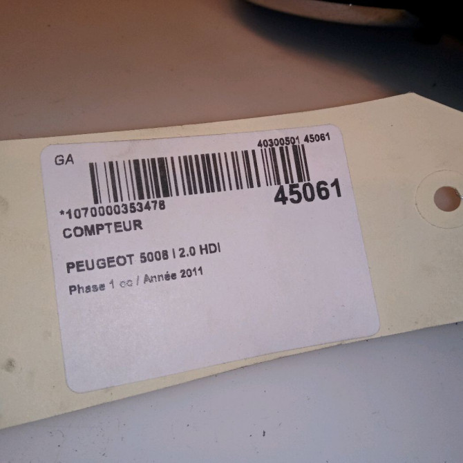 Compteur occasion PEUGEOT 5008 I Phase 1 11-2009->12-2013 2.0 HDI 150ch 9810462780 4