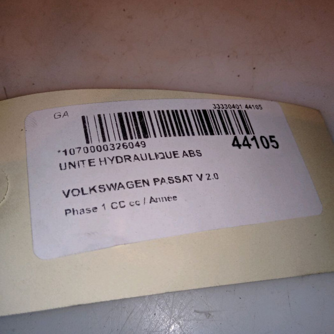 Unité hydraulique ABS occasion VOLKSWAGEN PASSAT V Phase 1 04-1995->04-1999 2.0 TDI 140ch 3C0614109AFBEF 5