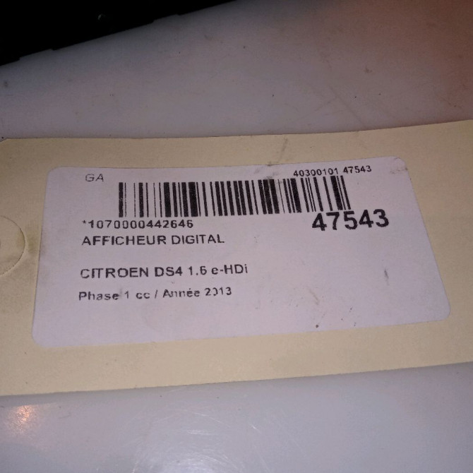 Afficheur digital occasion CITROEN DS4 Phase 1 01-2011->03-2016 1.6 e-HDi 110ch 9804496980 4