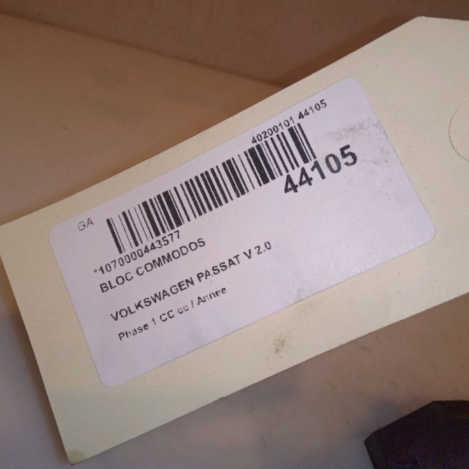 Bloc commodos occasion VOLKSWAGEN PASSAT V Phase 1 04-1995->04-1999 2.0 TDI 140ch 3C5953513AF9B9 6