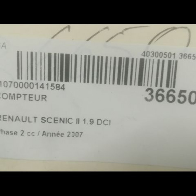 Compteur occasion RENAULT SCENIC II Phase 2 09-2006->04-2009 1.9 DCI 130ch 8200704463 3