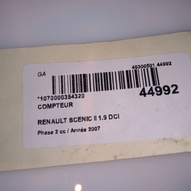 Compteur occasion RENAULT SCENIC II Phase 2 09-2006->04-2009 1.9 DCI 130ch 8200704463 4