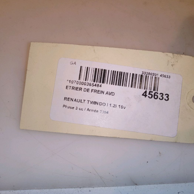 Etrier de frein avant droit occasion RENAULT TWINGO I Phase 3 08-2000->06-2007 1.2i 16v 7701201770 4