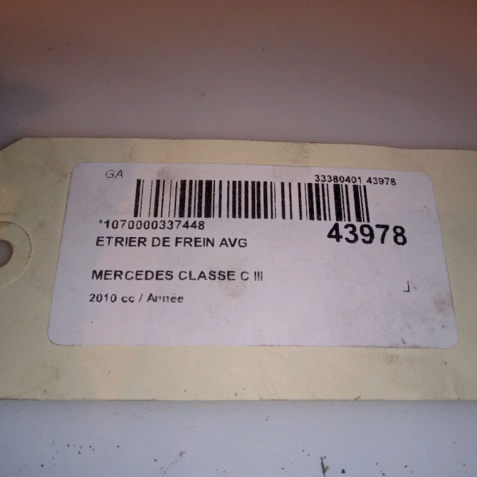 Etrier de frein avant gauche occasion MERCEDES CLASSE C III Phase 1 01-2007->12-2010 2044212181 4