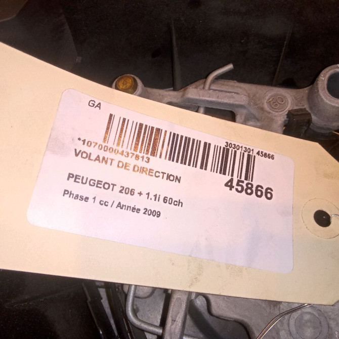 Volant de direction occasion PEUGEOT 206 + Phase 1 03-2009->05-2013 1.1i 60ch 4109LL 4