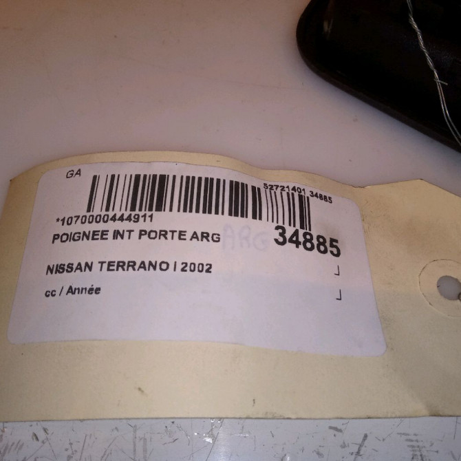 Poignee int porte arg occasion NISSAN TERRANO I 806710X001 5