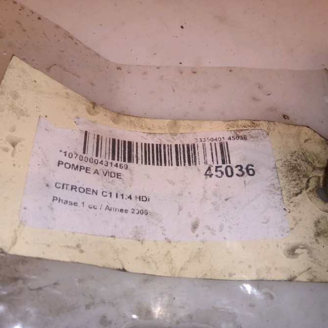 Pompe a vide occasion CITROEN C1 I Phase 1 06-2005->11-2008 1.4 HDi 456572 7