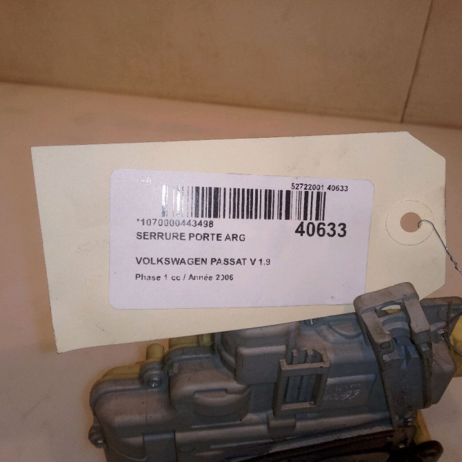 Serrure porte arg occasion VOLKSWAGEN PASSAT V Phase 1 03-2005->10-2010 1.9 TDI 105ch 3C4839015A 4