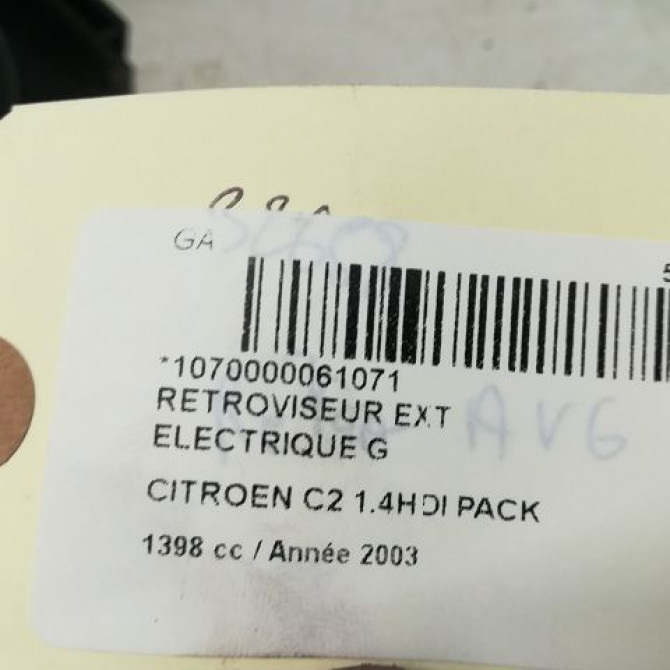 Retroviseur exterieur electrique gauche occasion CITROEN C2 Phase 1 09-2003->10-2008 1.4 HDi 8149SX 5