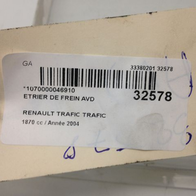 Etrier de frein avant droit occasion RENAULT TRAFIC II Phase 1 10-2001->08-2006 1.9 DCI 82ch 7701051808 4