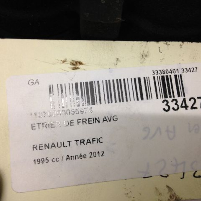 Etrier de frein avant gauche occasion RENAULT TRAFIC II Phase 2 08-2006->... 2.0 DCI 115ch 7701050919 4