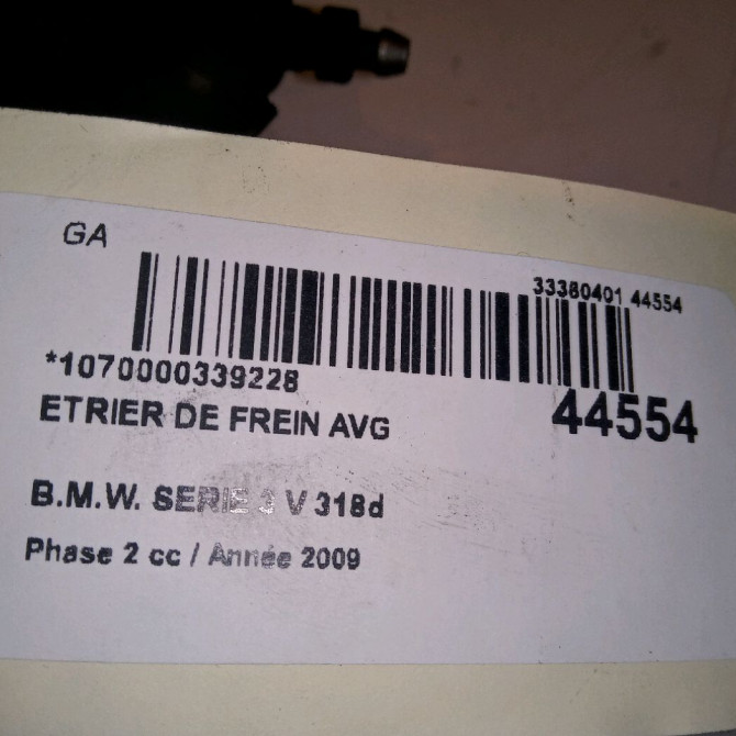 Etrier de frein avant gauche occasion B.M.W. SERIE 3 V Phase 2 09-2008->12-2011 318d 34116776527 4
