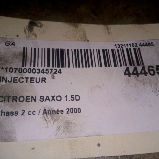 Injecteur occasion CITROEN SAXO Phase 2 09-1999->12-2004 1.5D 198065 2