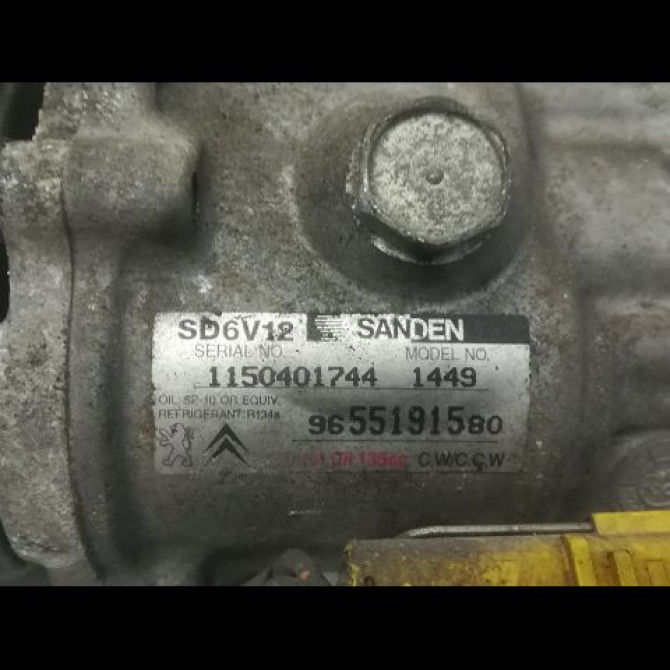 Compresseur air conditionne occasion PEUGEOT 206 Phase 1 09-1998->03-2009 1.4 HDI 9800822280 4